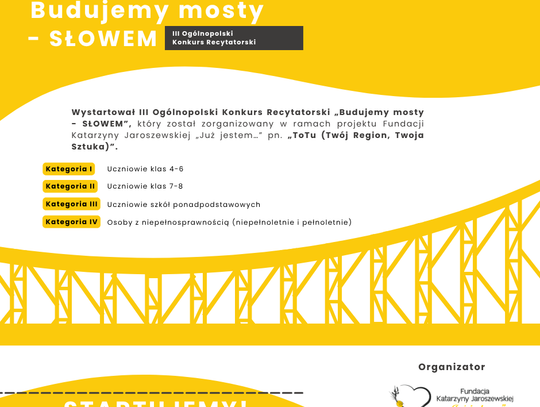 Ruszył III Ogólnopolski Konkurs Recytatorski „Budujemy mosty - SŁOWEM”