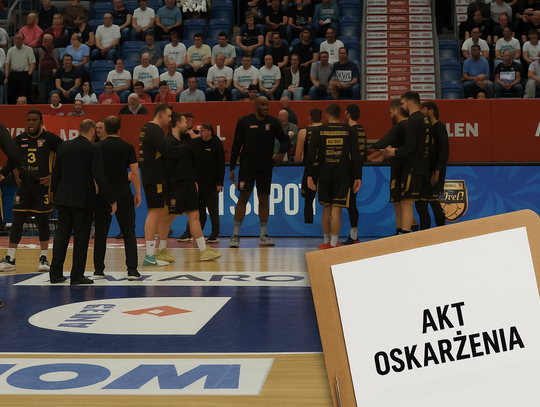 Rzucił butelkę na parkiet podczas meczu Anwilu. Prokurator sporządził akt oskarżenia