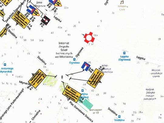 Skrzyżowanie ulic Łęgskiej i Ogniowej od piątku będzie zamknięte. Przyczyną jest remont sieci wodociągowej