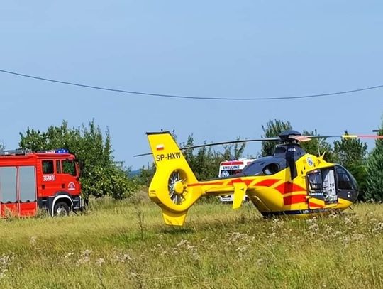 Śmigłowiec LPR lądował pod Włocławkiem. Wypadek przy ścinaniu drzew