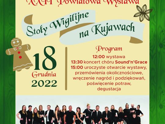 Sound'n'Grace wystąpi podczas XXII wystawy Stołów Wigilijnych na Kujawach w Izbicy