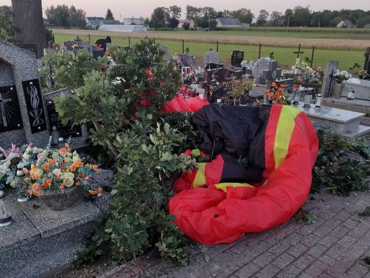 Spadł motoparalotnią na cmentarz. Nie żyje mieszkaniec pow. radziejowskiego