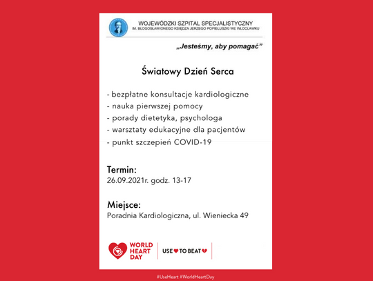 Szpital zaprasza na bezpłatne badania z okazji Obchodów Światowego Dnia Serca