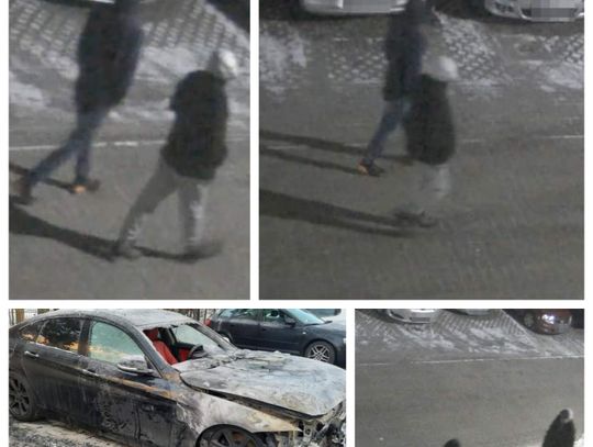 To mogą być sprawcy podpalenia samochodu przy ul. Krasińskiego