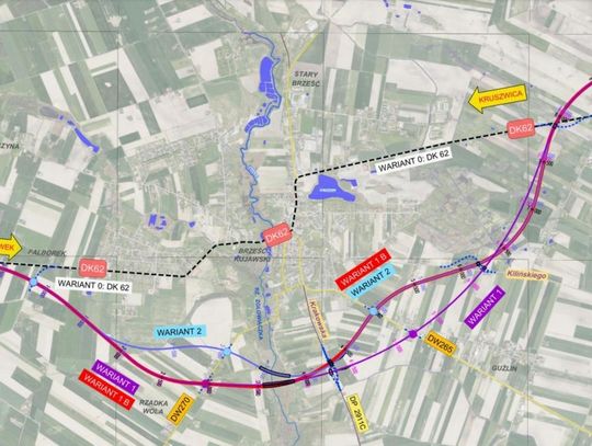 Trzy warianty budowy obwodnicy przedstawi GDDKiA mieszkańcom Brześcia Kujawskiego. Spotkanie 2 listopada