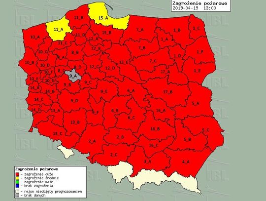 Uwaga! Od dziś najwyższy (katastrofalny) stopień zagrożenia pożarami w lasach! 