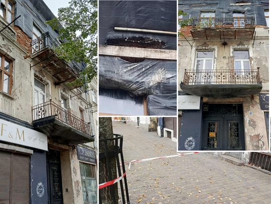 Uwaga! Od kamienicy przy 3-go Maja odrywa się elewacja! Prokuratura już oskarżała właścicieli