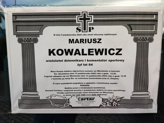 W czwartek odbędzie się pogrzeb Mariusza Kowalewicza