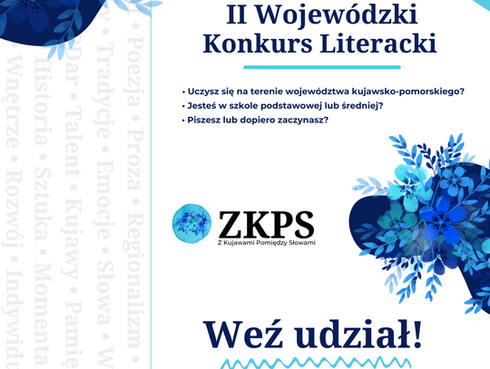 W poszukiwaniu młodych talentów. Rusza wojewódzki konkurs literacki „Z Kujawami Pomiędzy Słowami”