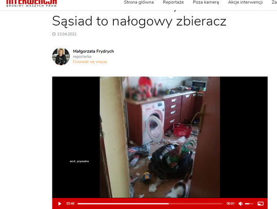 Włocławek znów w Interwencji Polsatu. Tym razem za sprawą "zbieracza"