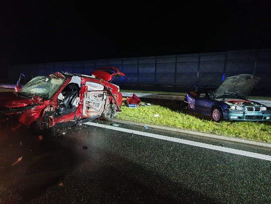 Wypadek na A1. Trzy osoby poszkodowane