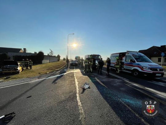 Wypadek w miejscowości Guźlin. Jedna z osób trafiła do szpitala