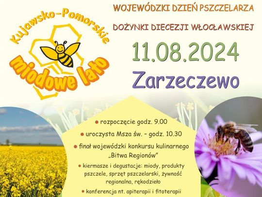 W Zarzeczewie odbędzie się Wojewódzki Dzień Pszczelarza oraz Diecezjalne Dożynki