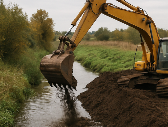 Zasypał rzekę Zofijkę pod Włocławkiem. Odpowie przed sądem