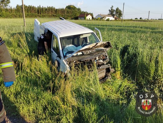 Zderzenie pojazów na DK 62. Jeden z kierowców trafł do szpitala