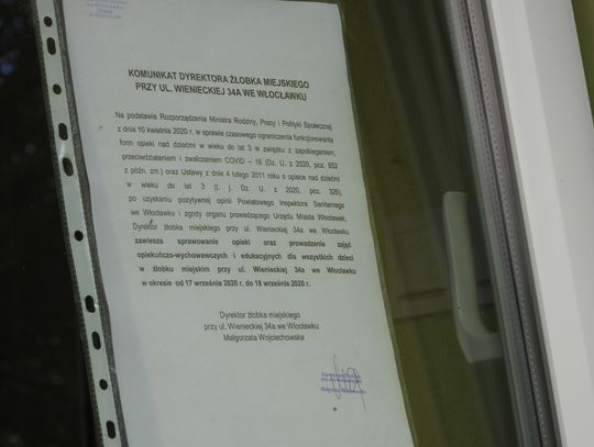 Żłobek przy ulicy Wienieckiej zawiesza działalność z powodu COVID-19
