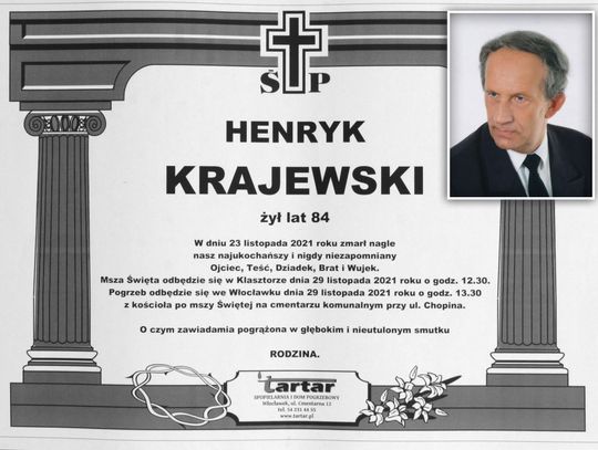 Zmarł Henryk Krajewski. Znany włocławski fotograf miał 84 lata