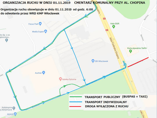 Zmiana organizacji ruchu koło Cmentarza Komunalnego