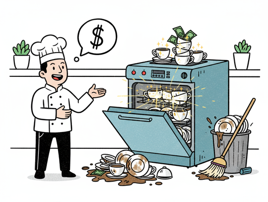Zmywarka do kawiarni – dlaczego to inwestycja, która się zwraca
