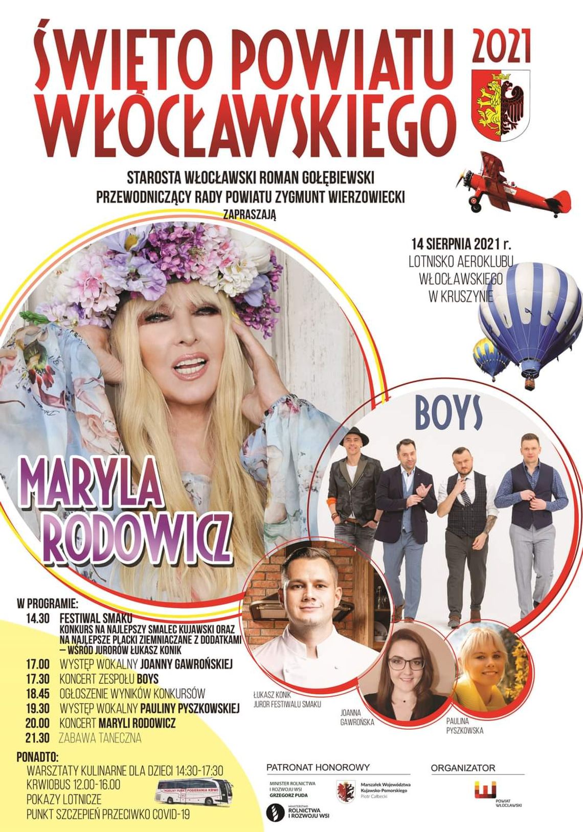 14 sierpnia na lotnisku w Kruszynie koncert Maryli Rodowicz i zespołu Boys