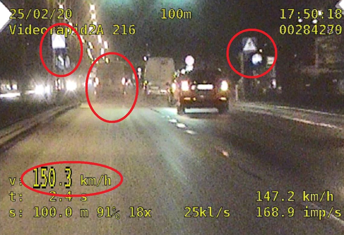 20 latek stracił prawo jazdy. Pędził autem dostawczym 150 km//h ulicą Toruńską