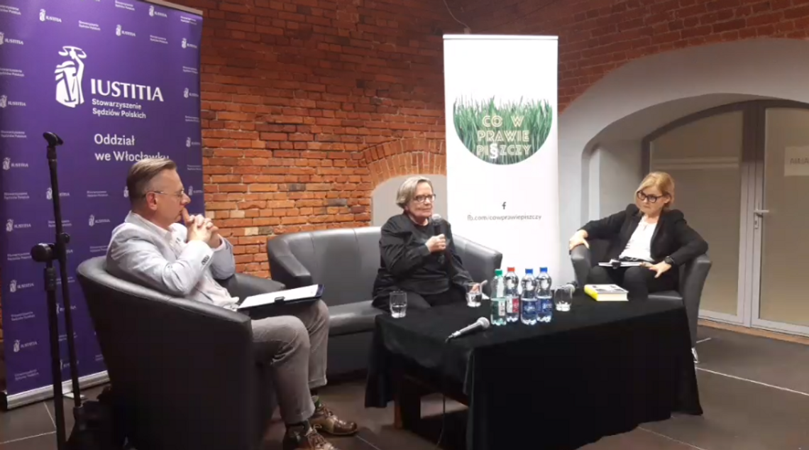 Agnieszka Holland we Włocławku: "Polska jest w momencie przedrozbiorowym, jest naprawdę niebezpiecznie"