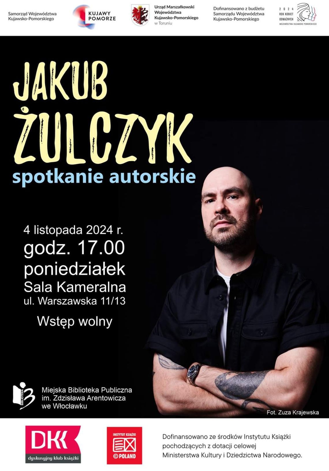 Autor "Ślepnąc od świateł" przyjedzie do Włocławka