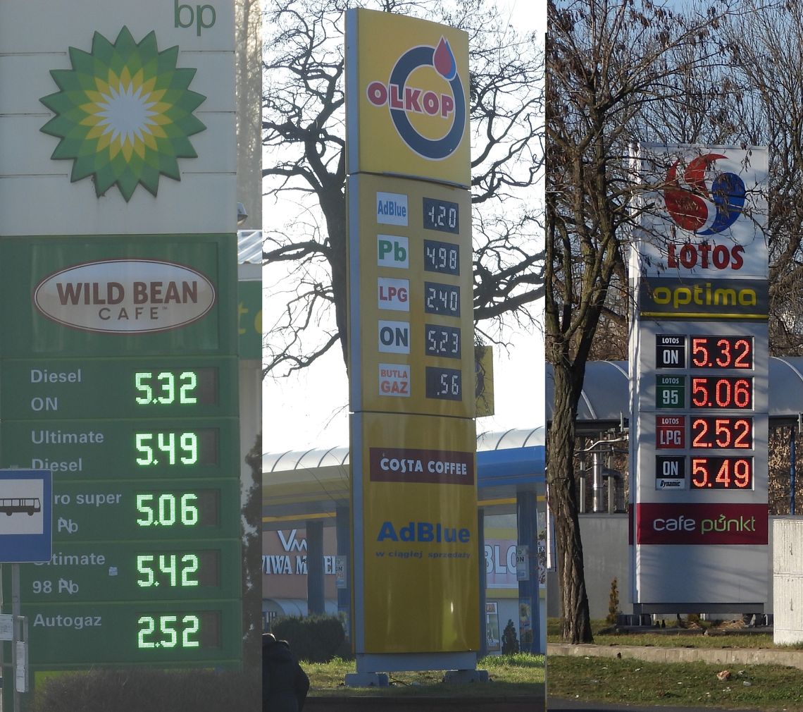 Benzyna zdrożała w ciągu ostatnich 3 miesięcy o 18 groszy, diesel o 30 gr, gaz o 55 gr. Gdzie zatankujemy najtaniej we Włocławku?