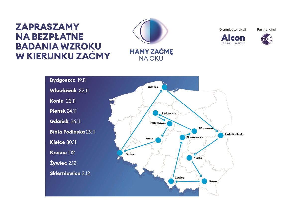 Bezpłatne badania dla włocławian w kierunku zaćmy jutro przy ul. Łaziennej