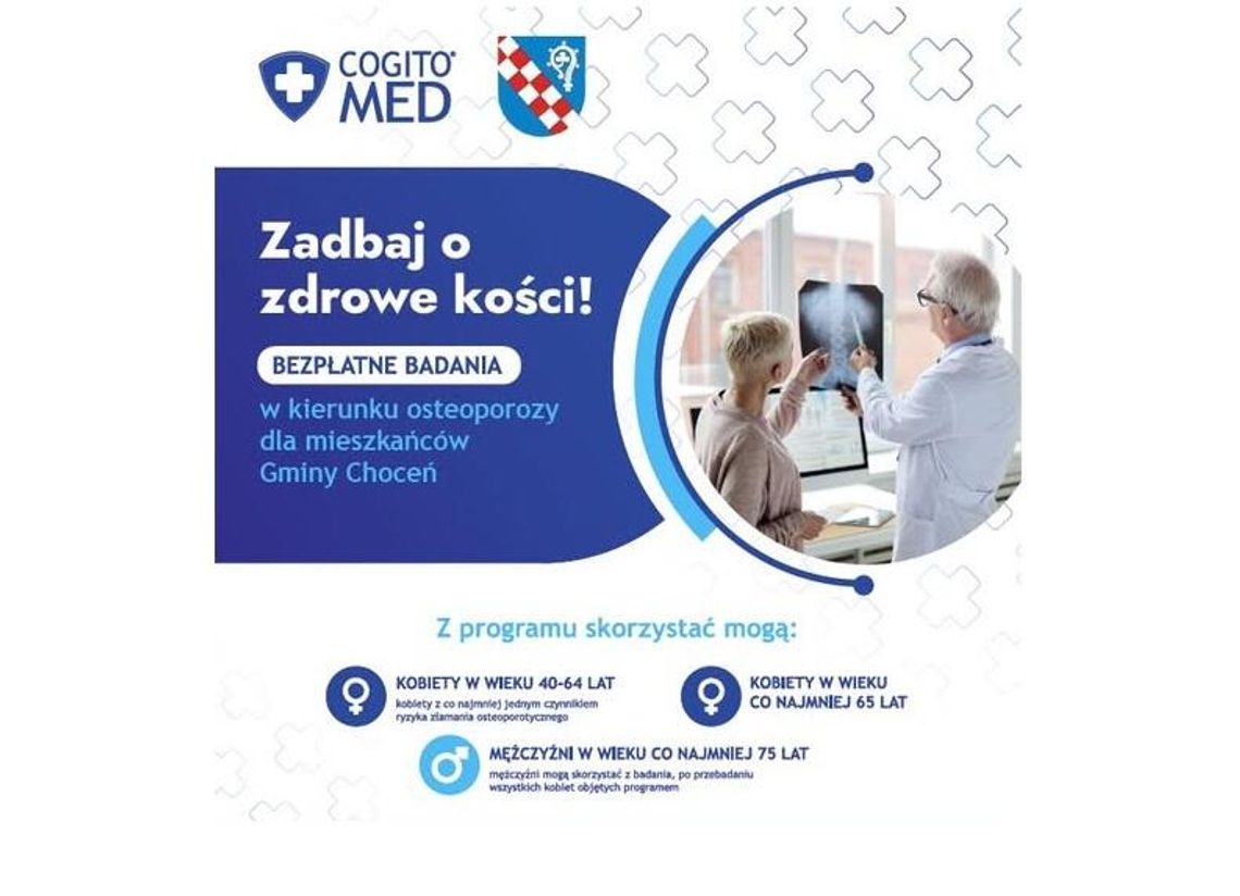 Bezpłatne badania osteoporozy w Choceniu Bezpłatne badania osteoporozy w Choceniu