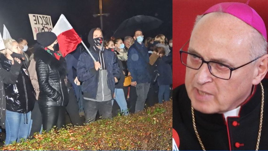 Biskup Mering o protestach pod pałacem: "Zgromadziła się agresywna grupa ludzi(...)Niektórzy nazywają siebie nawet… wierzącymi"