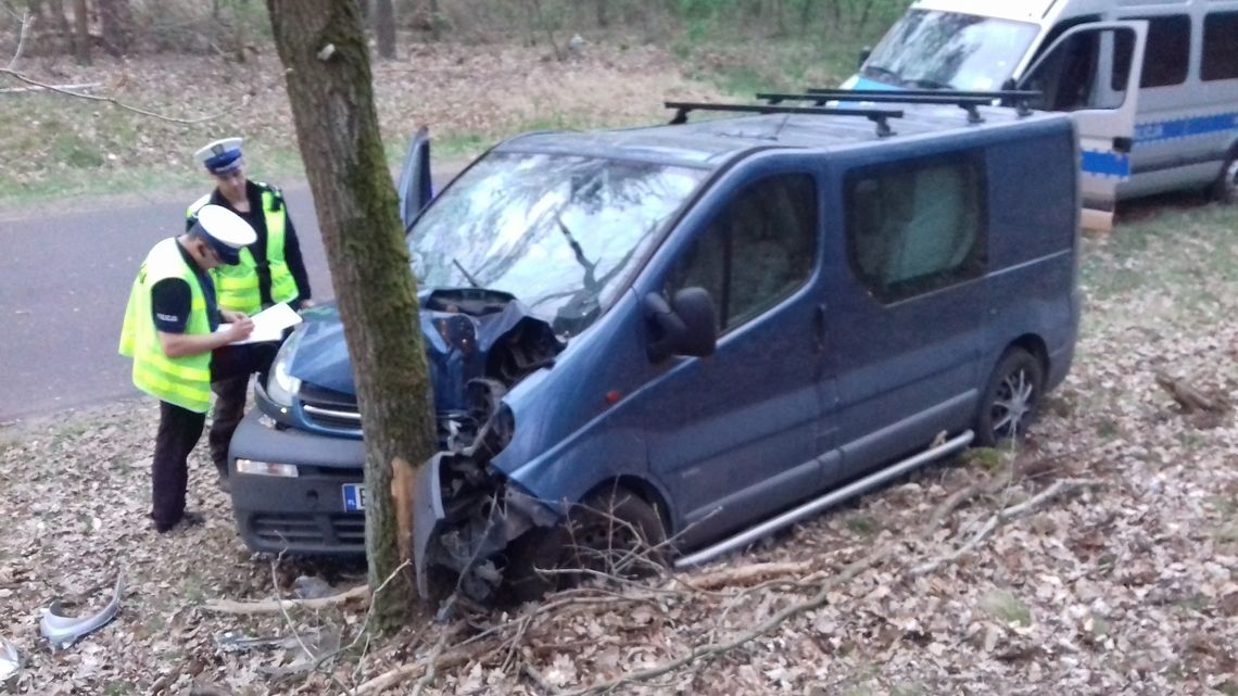 Bus uderzył w drzewo. Trzech pasażerów trafiło do szpitala