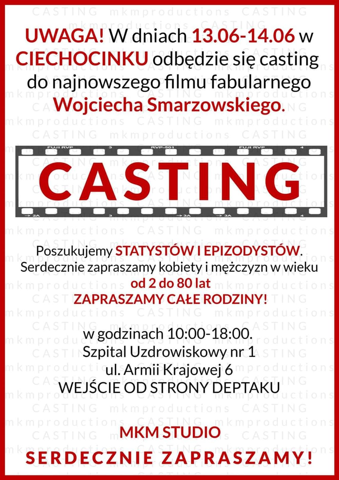 Chcesz zagrać w filmie Wojciecha Smarzowskiego? W Ciechocinku odbędzie się casting