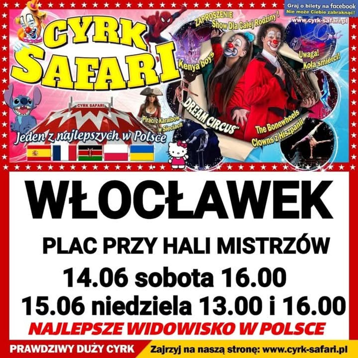 Cyrk Safari we Włocławku już w ten weekend. Nowe widowisko i międzynarodowi artyści