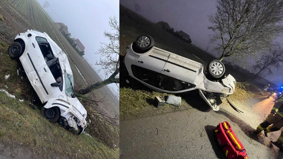 Dachowanie auta w Kąkowej Woli