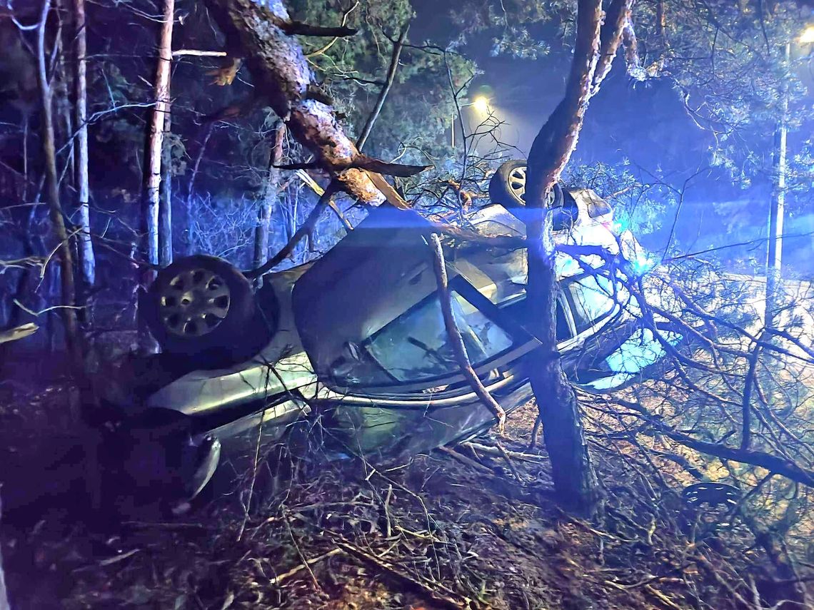 Dachowanie pod Włocławkiem. Nieoficjalnie: kierowca był pod wpływem alkoholu 