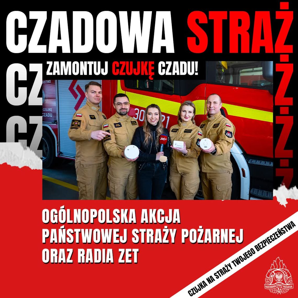 Darmowe czujki i akcja „Czadowa Straż” z radiem ZET start dziś w Komendzie PSP