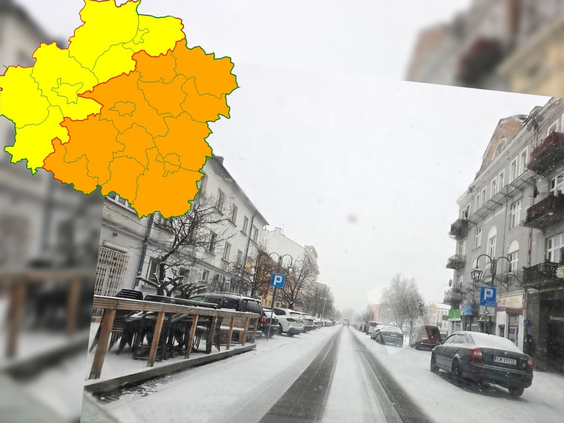 Do 25 cm śniegu we Włocławku! IMGW wydaje alert 2. stopnia