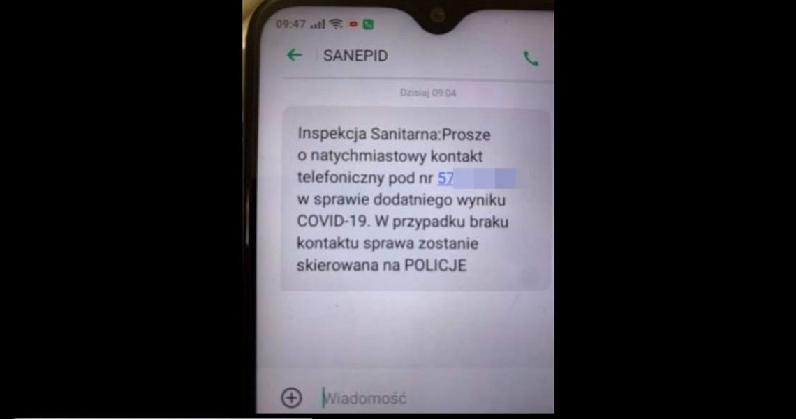 Dostajesz SMS, że jesteś zakażony, oddzwaniasz i dostajesz ogromny rachunek. Włocławski Sanepid ostrzega i podaje swoje numery