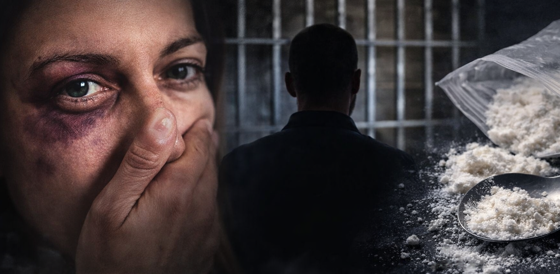 Dotkliwie bił swoją partnerkę, zmuszał ją także do "czynności z udziałem...". Posiadał blisko 1 kg kokainy