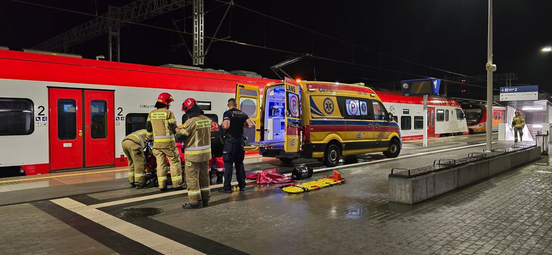Dramatyczne chwile na dworcu. Ranny maszynista pociągu!