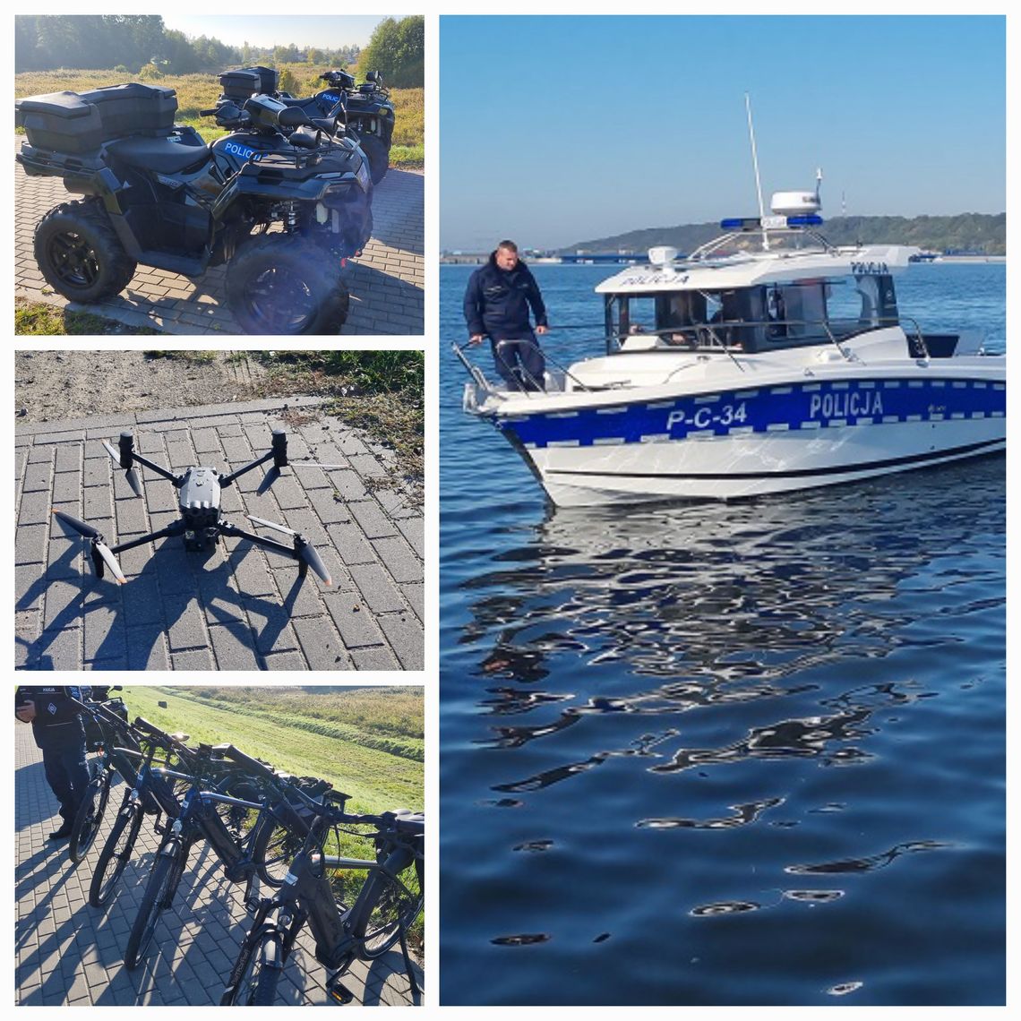 Dron, motorówka, quady i rowery. Policjanci z Włocławka z nowym sprzętem Dron, motorówka, quady i rowery. Policjanci z Włocławka z nowym sprzętem