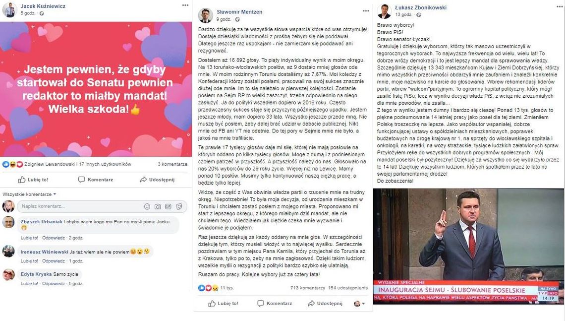 Dziękują i komentują wyniki wyborów... Dziękują i komentują wyniki wyborów...