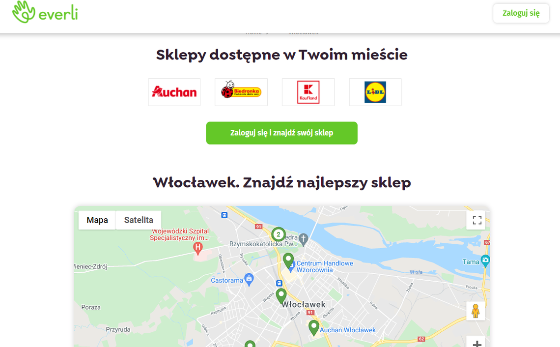 Everli dostępna we Włocławku. Szoper zrobi zakupy w markecie i dowiezie pod drzwi