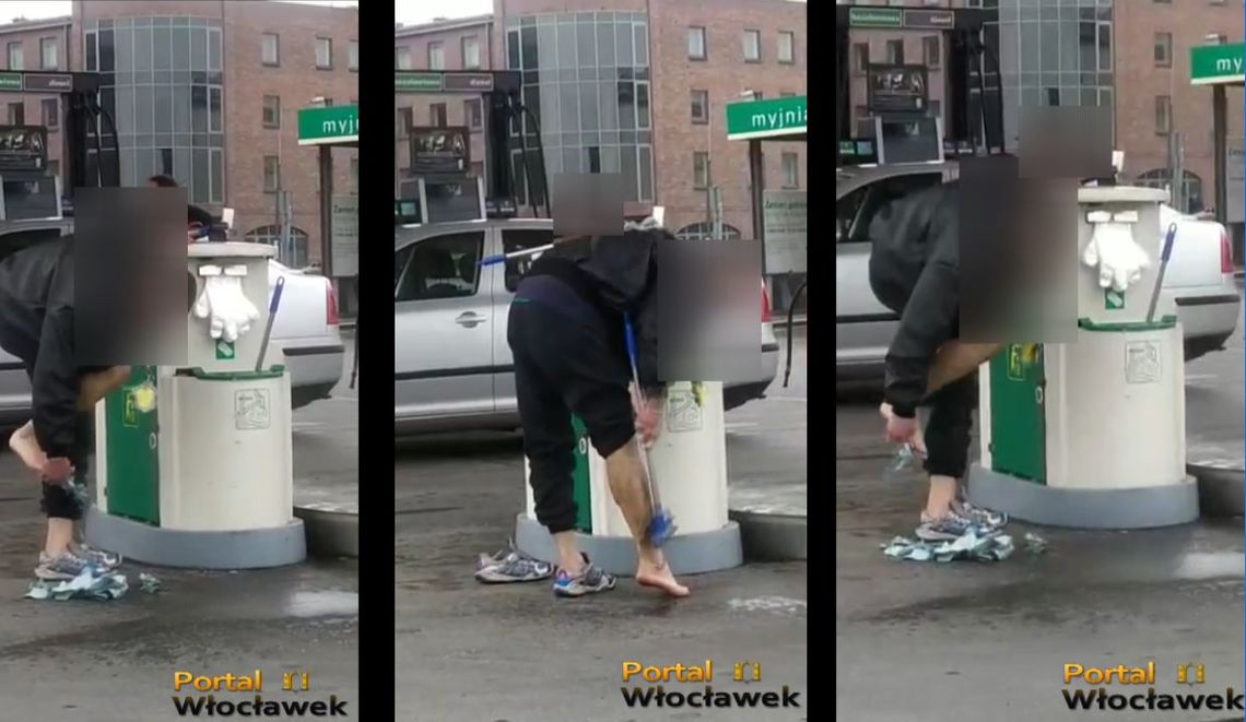 Filmik z włocławskiej stacji paliw krąży w sieci: "Ochrona przed koronawirusem wersja hard"?