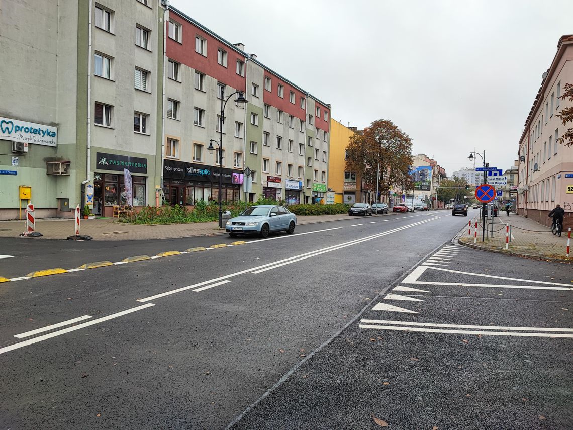Fragment remontowanej ul. Chopina otwarty. Za chwilę zamknięty zostanie kolejny odcinek