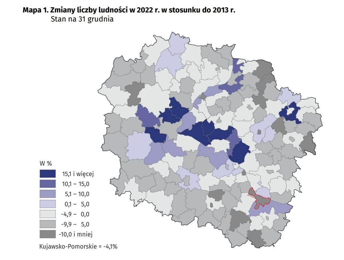 GUS: w 34 gminach województwa przybyło mieszkańców. Z Włocławka płyną fatalne dane, 65-latkowie stanowią więcej niż 1/5 ludności