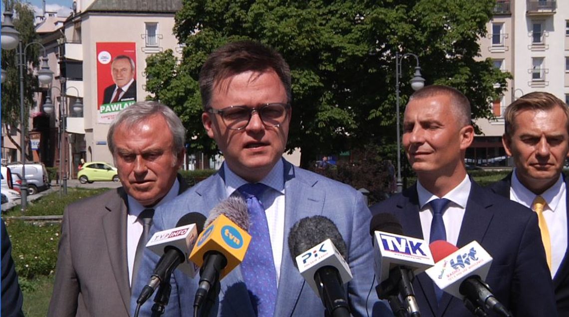 Szymon Hołownia przyjechał do Włocławka. Zachęcał do głosowania na S. Pawlaka