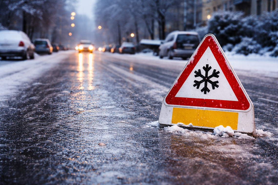 IMGW ostrzega kierowców przed oblodzeniem