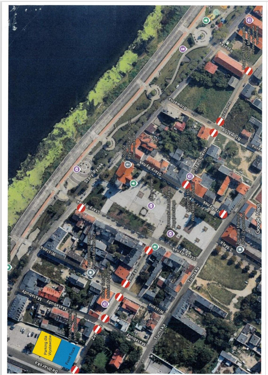 Jarmark wielkanocny mapa utrudnień